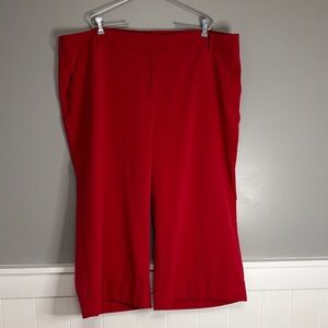 Lane Bryant Bright Red Wide Leg Capri Pants